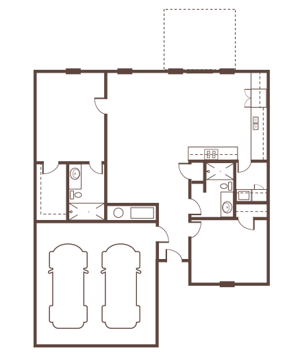 Woodland Crossing Two Bedroom Floor Plan